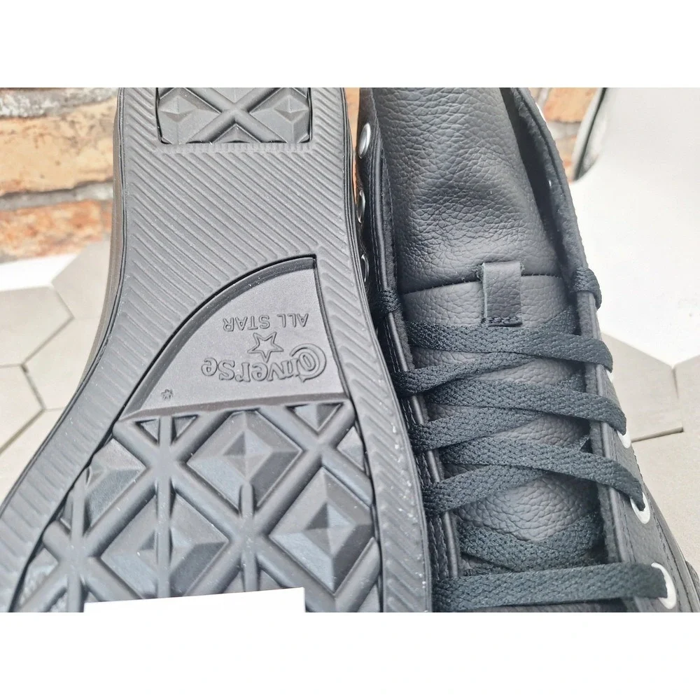 Converse Chuck Taylor Winter Water-Repellent Hi Black Leather Men Sz 13 Rare